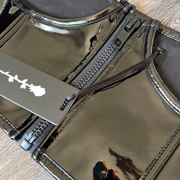 Poster Girl from Dolls Kill Corset size L Black Patent Heavy Duty New with tags - Picture 5 of 7